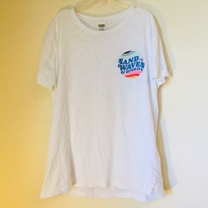 Pink Sand Slub Knit Burnout Beach TShirt Medium